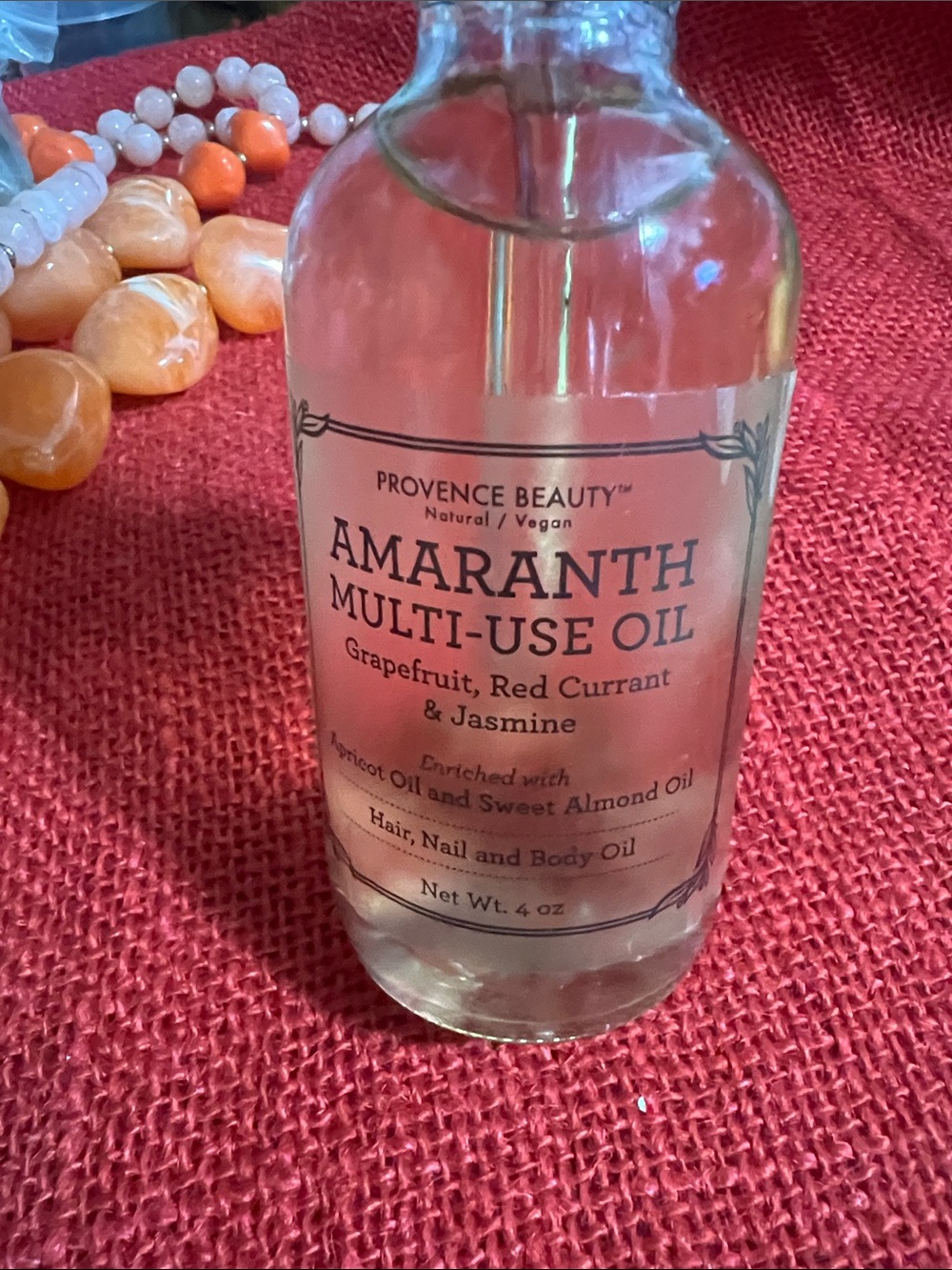 Provence Beauty Amaranth Multi-Use Oil - Pink/Clear Bottle